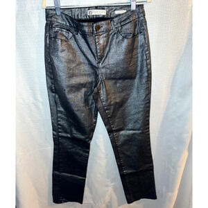Anne Klein Women's Missy Size‎ 8 Gunmetal Silver  Straight Leg Jeans